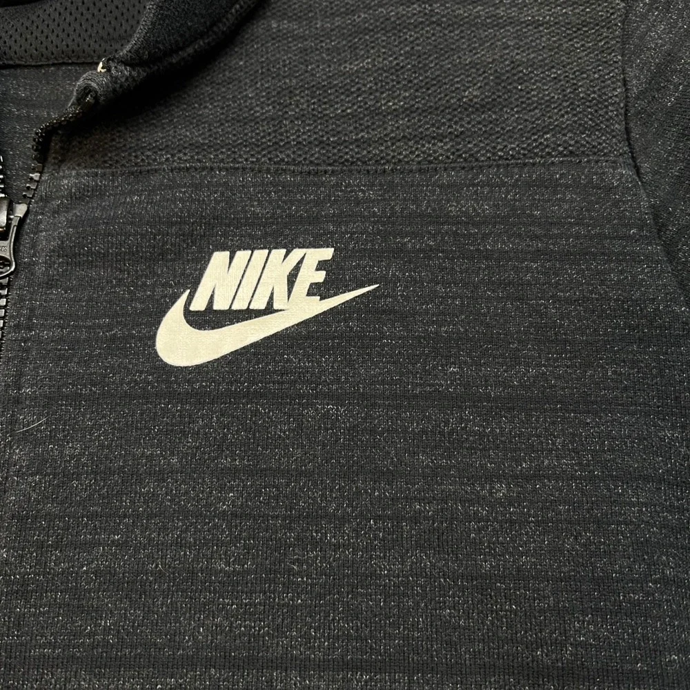 Vintage Nike Sportswear Mens FullZip Bomber Jacket Grey Heather 837008-010 Large